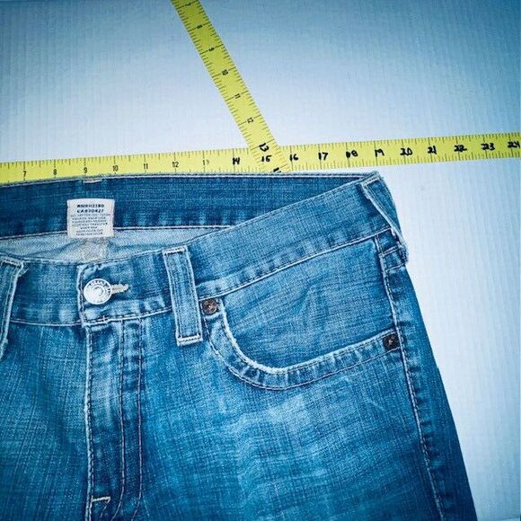 True Religion Jeans Ricky Relaxed Straight No Flap Size 38x33 USA Men's - Picture 6 of 16